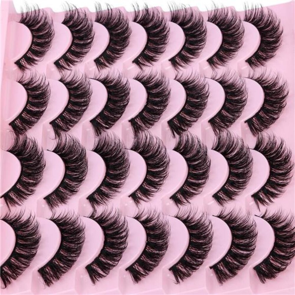 False Eyelashes Russian Strip Lashes Cat Eye Lashes Volume False Lashes D-Curly - Picture 4 of 7
